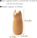 PaletteLife Cat Umbrella Stand, Compact Ceramic Umbrella Holder for Entryway, Cute Scandinavian Decorative Umbrella Rack, Brown