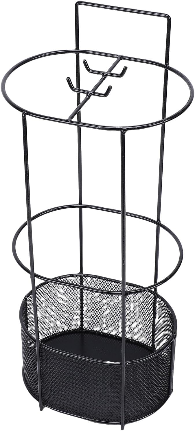 FILFEEL Duty Iron Umbrella Stand – Freestanding Metal Umbrella Holder with Drainage Mesh Base for Entryway, Home, Office & Commercial Use – Compact 20x15x50cm Vertical Storage Rack
