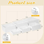Geelin 6 Pack Acrylic Risers for Display Acrylic Cube Boxes Risers Display Stands with Hollow Bottoms Decorative Stand for Jewelry Candy Table Decor 6 Sizes(White,7 to 12 Inch,Square)