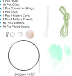 PATIKIL DIY Dream Catcher Kit, Making Dream Catcher Supplies Wall Hanging Handmade Dream Catcher Kits for Beginner Style 3, Mint Green