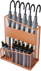 2 Tier Metal Umbrella Stand Umbrella Holder, Large-Capacity Commercial Umbrella Stand Umbrella Holder for Hotel Offices, Entrance Umbrella Organizer