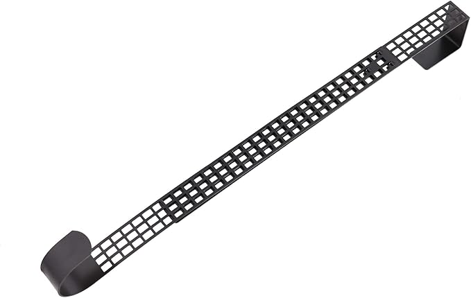 Haute Decor Set of 2 Hook & Lattice Adjustable Length Metal Wreath Hangers, Matte Black (2 Pack) - Unique Over The Door Wreath Holder - Holds 20 Pounds