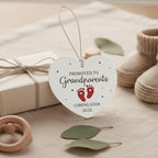 Grandparents Ornament, Baby Coming Soon 2026, Baby Announcement Christmas Ornament for New Parents, Expecting Couple, Promoted to Grandparents Gift, Baby Reveal Keepsake Decor