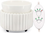 VICTORIA AROMA Ceramic Wax Melt Warmer with Timer Candle Warmer for Scented Wax Electric Fragrance Burner for Home, Office, Bedroom - Gift & Décor