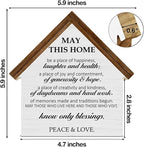 Housewarming Gifts New Home Decor, May This Home Be a Place of Happiness House Shaped Wood Sign, New House Apartment Gifts for Friends Neighbors