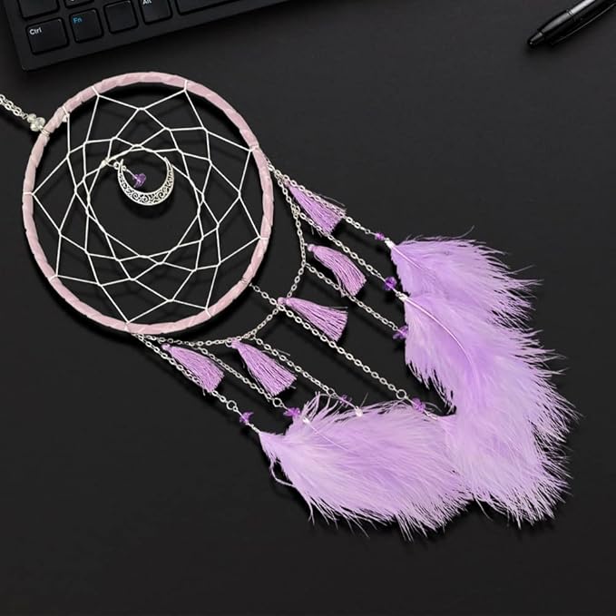 Dream Catchers Purple Dream Catcher Wall Decor for Bedroom Kids Girls Boys Birthday Gift Handmade Feather Hanging Ornaments