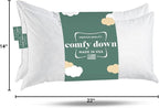 ComfyDown Set of 2 14x22 Decorative Throw Pillow Insert, Down and Feathers Fill, 100% Cotton Cover 233 Thread Count, Rectangle Pillow Insert - Made in USA
