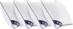 Siluvia Decorative 18x18 Pillow Inserts Set of 4 - Square Throw 18 Pillows with 100% Cotton Cover for Sofa, Couch, and Bed - White
