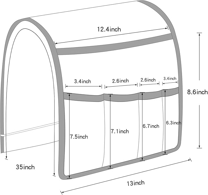 Armchair Caddy Remote Control Holder, Couch Caddy Gifts for Seniors Bed Caddy Tv Remote Holder with 5 Pockets for Key Glasses Phone Magazine Holders