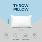 Utopia Bedding Throw Pillows (Set of 4, White) – 14 x 20 Inches Down Alternative Pillows for Bed, Sofa, and Couch - Fluffy Decorative Stuffer Pillow for Indoors & Outdoors