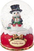 Precious Moments 211104 Wrapped Up in Holiday Cheer Annual Snowman Resin/Glass Snow Globe