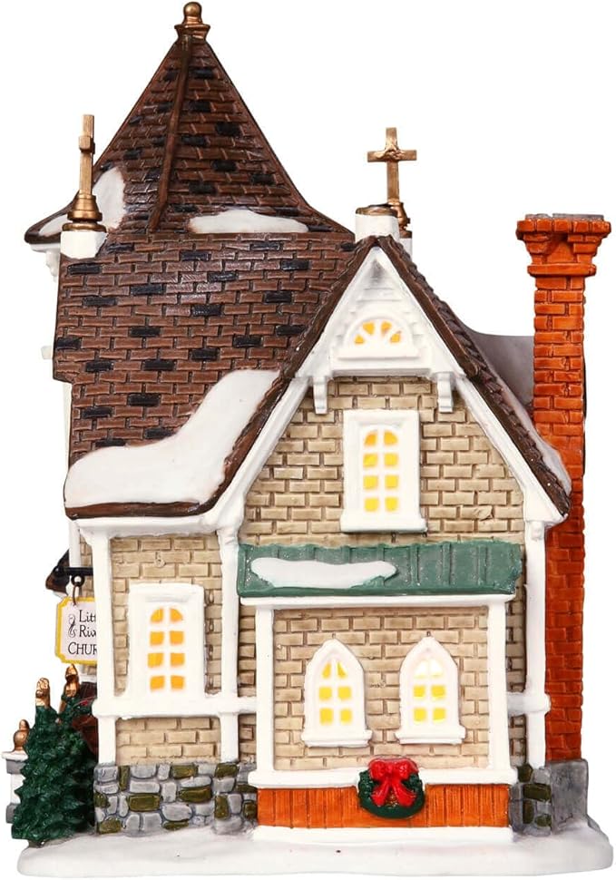 Lemax Christmas Village Little River Church Battery Operated Led - 45069