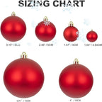 Emopeak 12Pcs Christmas Balls Ornaments for Xmas Christmas Tree - 4 Style Shatterproof Christmas Tree Decorations Hanging Ball for Holiday Wedding Party Decoration