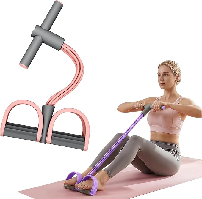 Pedal Resistance Bands with Handles, Multifunction Elastic Yoga Resistance Band, Natural Rubber Foot Pedal Resistance Bands, Stretching Workout Fitness Bands for Abdomen, Waist, Arm, Leg