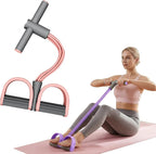 Pedal Resistance Bands with Handles, Multifunction Elastic Yoga Resistance Band, Natural Rubber Foot Pedal Resistance Bands, Stretching Workout Fitness Bands for Abdomen, Waist, Arm, Leg