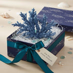 Etlemonde Beach Coastal Blue Coral Reef Decor Resin Statue - Faux Sea Coral Reef for Bathroom Shelf, Coffee Table, Nautical Beach House Home Decor Accent