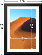 LaVie Home 5x7 Picture Frame Black Set of 10, Display 4x6 with Mat or 5 x 7 Without Mat Picture, Photo Frame Collage for Wall Gallery or Table Deco, Hanging or Tabletop Display