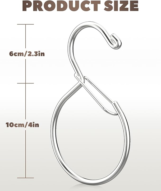 4 Pack Belt Hanger, Tie Hanger & Belt Organizer, Rust-Proof Belt Hanger for Closet, Ties, Scarves, Bags & Accessories, Keeps Closet Neat & Organized, Silver