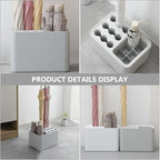 Wall-Mounted Umbrella Stand with Drip Tray Nordic Style Entrance Umbrella Holder for Home and Office Space-Saving Creative Storage Rack Gray Easy to Install and Water-Resistant