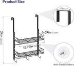 SWTYMIKI Over Door Hat Organizer - 3 Tier Wall Mounted Hat Rack with 2 Adjustable Metal Basket and 3 Hooks, Hanging Baseball Cap Organizer Storage Holds up to 29 Caps for Door, Bedroom, Closet