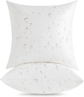 Oubonun 20x20 Outdoor Pillow Inserts (Pack of 2) - Square Waterproof Throw Pillow - Decorative Throw Pillows Insert for Couch Sofa Bed Patio Furniture - White Pillows