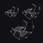 (36 PCS 3 Size Display Stand,Acrylic Rock Display Stands,Clear Display Easel Stands Pedestal for Crystal Geodes Rock Mineral Agate Fossil Coral Crystal/Gemstone Small Collectibles Display Stands