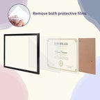 8.5x11 Black Picture Frames Set of 8, 8.5 by 11 Picture Frame for Award Certificate and Diploma Display on Wall or Tabletop