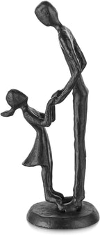 Sziqiqi Figurines Gifts for Father - Dad Daughter Iron Statues Father Daughter Love Sculpture Decoration for Fathers Day Wedding Christmas Birthday Gifts for Dad for Son Husband