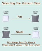 Pillowflex Premium Polyester Throw Pillow Insert - 24x24 - Ultra Soft Square Throw Pillow, Couch Sham, Lumbar, Back, Sofa - Machine Washable - Decorative Accent Form - 1 Soft Pillow
