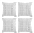 Fancy Homi 4 Packs Decorative Throw Pillow Covers for Living Room Couch Bed, Modern Farmhouse Boho Home Décor Accent Cushion Case, 14" x 14", White