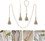 Home Decoration Bead Tassel String Wooden Beads Tassels Wall Hanging Decor Garland