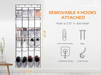 MISSLO Over The Door Shoe Organizer 24 Large Mesh Pockets, White