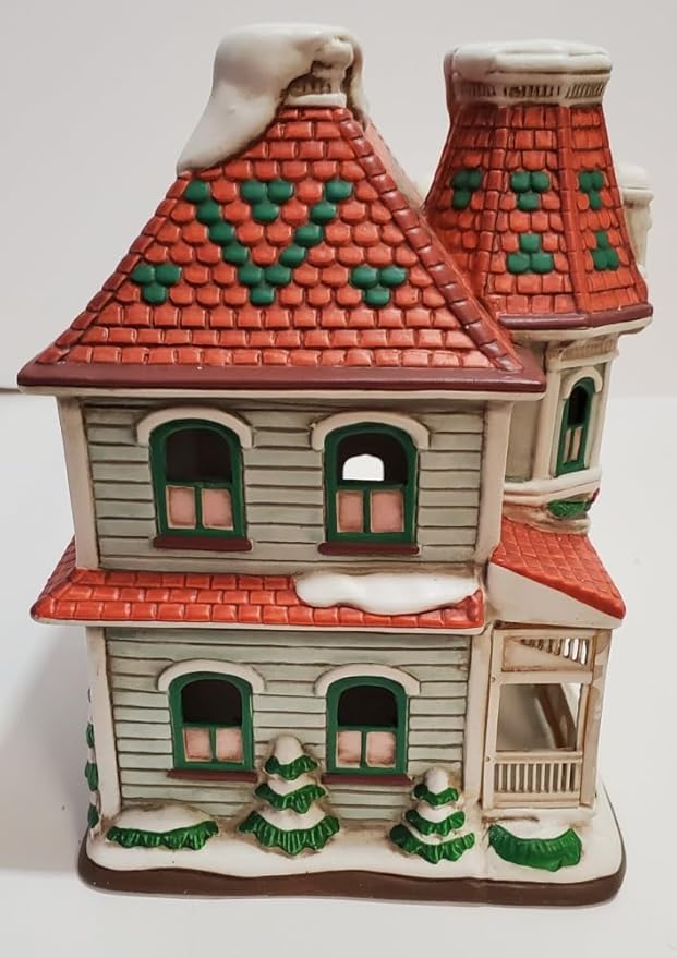 Lefton Geo Z Colonial Village 1995 Ceramic Fairbanks House 10397