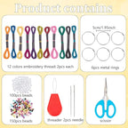 INFUNLY 12 Set DIY Small Dream Catcher Kit Metallic Color Round Mini Dream Catcher Kit Handmade Dreamcatcher Kit with Instructions Boho Hanging Ornament Making Kit for Bedroom Car Mirror Keychain Bag