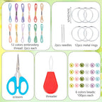INFUNLY 12 Sets DIY Mini Dream Catcher Kit with Glass Beads Colorful Small Dream Catcher Kit with Instruction Boho Handmade Dreamcatcher Making Kit for Bag Pendant Car Mirror Charm Bedroom Decor