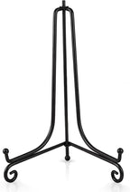 Artliving Plate Stands for Display, 12Inch Black Iron Easel Plate Display Photo Holder Stand, Displays Picture Frames, Decorative Plates, Tablets and Art (2 pack)