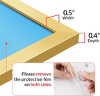 LaVie Home 5 x 7 Picture Frame Gold Set of 10, Display 4x6 with Mat or 5 x 7 Without Mat Picture, Photo Frame Collage for Wall Gallery or Table Deco, Hanging or Tabletop Display
