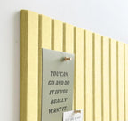 Large Cork Board for Office, 8 Pack Felt Wall Tiles with Slat Wall Paneling and Safe Removable Adhesive Tabs, Felt Bulletin Board Pin Board Cork Boards for Walls - Butter Yellow