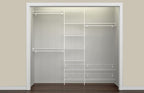 ClosetMaid 5037 5Ft. To 8Ft. Fixed Mount Closet Organizer Kit, White