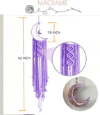 Dream Catchers Purple Moon Dream Catcher with Light, Dream Catcher for Girls Bedroom Decor for Women, Macrame Dreamcatcher Boho Room Wall Decor for Teen Girls Birthday Gifts Women Purple Gift