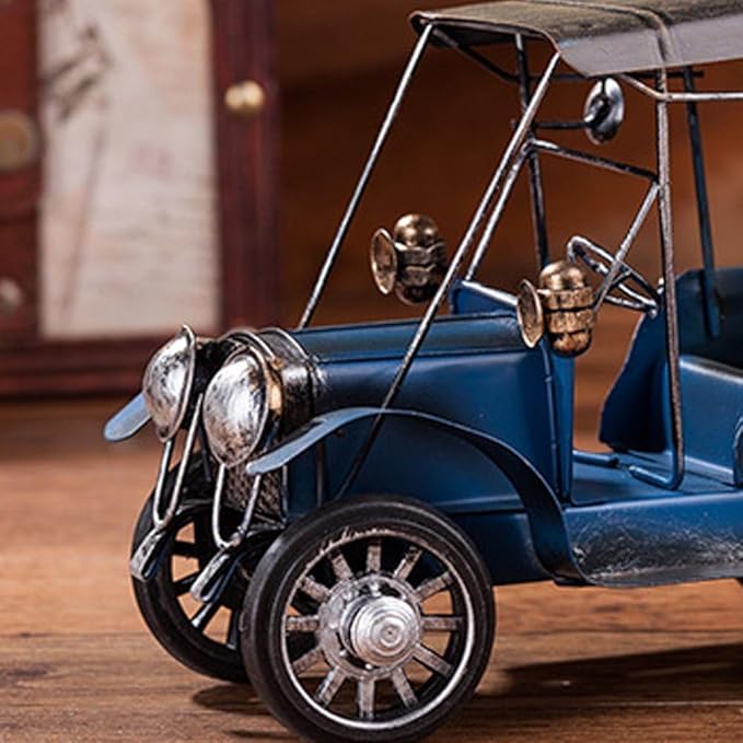 Vintage Car Model Metal Car Model Vechile Collectable Model Desktop Ornament for Bar or Home Decoration