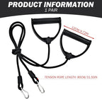 2Pcs Resistance Bands with Clips, Strong Resistance Band with ABS Handle, Exercise Bands Resistance, Replacement Cable Attachments for Gym Stepper Abdominal Machine, Resistance Bands with Clips