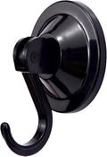 Strong Suction Cup Wreath Hanger for Front Glass Door - 20lb Vacuum Hooks for Window & Bathroom - Damage-Free, Reusable Outdoor Christmas Wreath Holder for Holiday Decor, 2-Pack (Black)