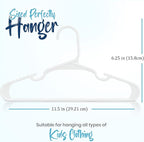 Utopia Home 20 Pack Kids Hangers - 11.5 Inch Plastic Baby Hangers for Closet - Childrens Hanger for Clothes & Infant Hanger for Closet - for Everyday Standard Use (White)
