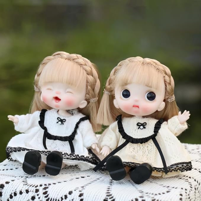 Cute Blind Box Kawaii Figures,Collectible BJD Doll with 1/12 Scale Removable Clothes，Surprise Gift Single Random Mystery Box-Myriad Lolita Series
