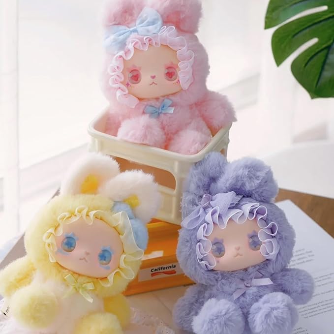 CALEMBOU Plush Blind Box, Kawaii Emma Bunny Alliance Series Stuffed Blind Box Doll, Kawaii Mystery Vinyl Plush Toys Collectible for Birthday Gift