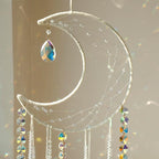 Artilady Dream Catchers with Crystals - Large White Boho Moon Dream Catcher Wall Decor House Decorations for Home Girls Kids Baby Bedroom Room Decor Christmas Birthday Teen Girl Boys Gifts