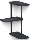 Love-KANKEI Corner Shelf Wall Mount of 3 Tier Rustic Wood Floating Shelves for Bedroom Living Room Bathroom Kitchen Office and More Black