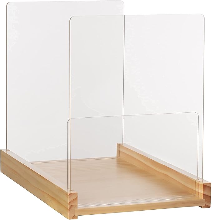 Patented Comic Book Storage Holder – Wooden & Acrylic Display Box/Case for Collectors – Organizer for Comics, Magazines & Books – Holds 150 Issues, 14.5x8 in (Natural)