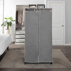 Simplify, Organizer, for Clothes and Accessories, Heavy Duty, Hanging Rod, Easy to Assemble in Grey 36" Wide Portable Closet (4062-GREY)